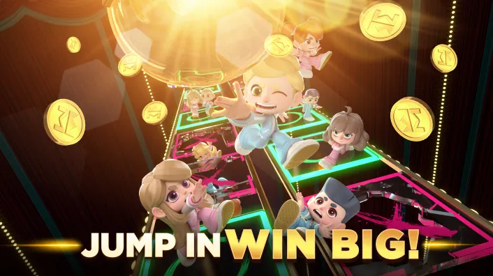 Welcome bonus offer with golden confetti